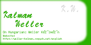 kalman weller business card